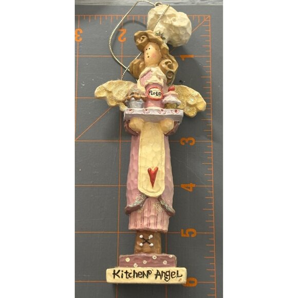 Kurt S. Adler Kitchen Angel Ornament Hand-Painted Resin Chef Hat #Folkart Hand P - Picture 8 of 10